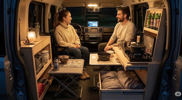 2人での車中泊を快適にする工夫
