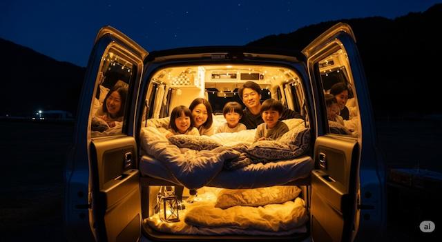 6人乗りフリード | 車中泊キットで作る快適空間
