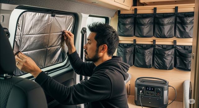 手軽にできる快適な車中泊仕様の工夫