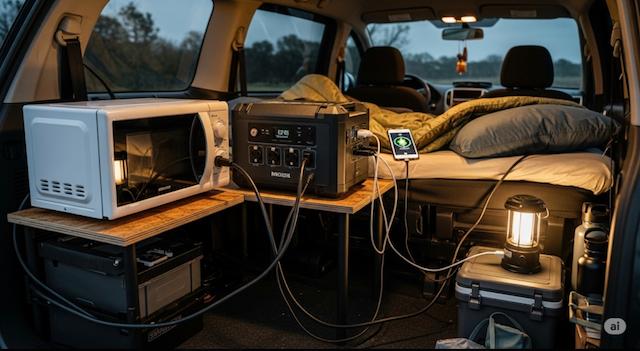 電子レンジも使える電装システムの構築