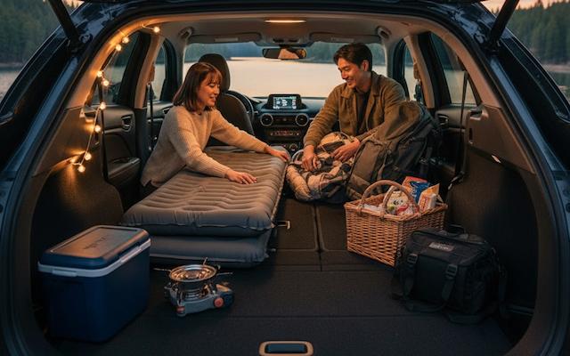 車中泊や荷物の積載量を比較