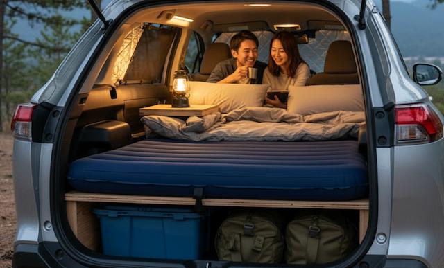 カローラクロスで車中泊｜段差解消の工夫や快適化のコツ