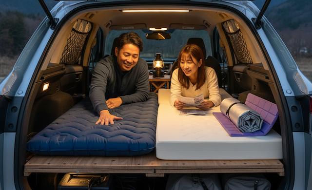 寝心地を左右する車中泊マットの選び方